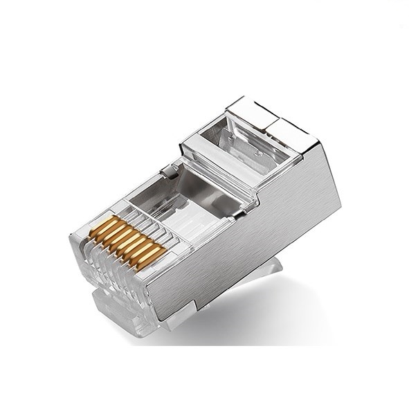 تصویر سوکت شبکه Cat6 Rj45 فلزی Sftp ضد نویز (تکی)