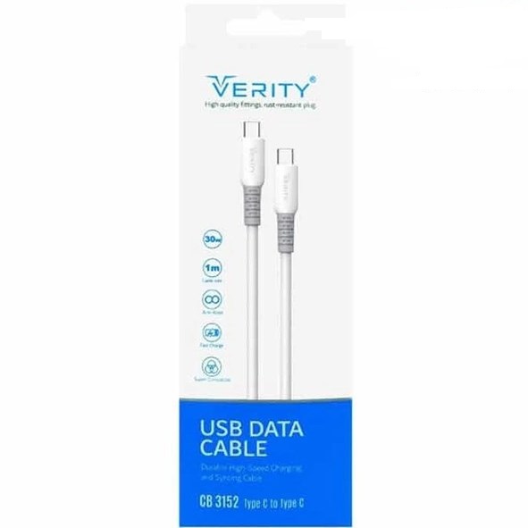 تصویر کابل شارژ دوسر تایپ سی وریتی VERITY-CB-3152C