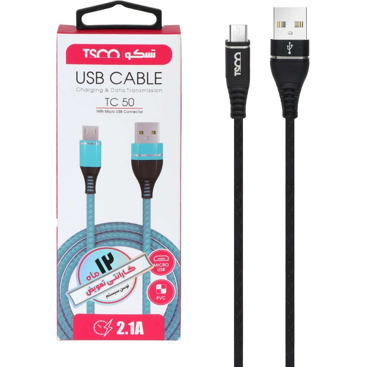 تصویر کابل شارژ اندرويد تسکو TSCO-TC50