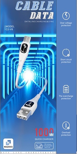 تصویر کابل شارژ اندرويد مازارس MAZARES-C2-V8