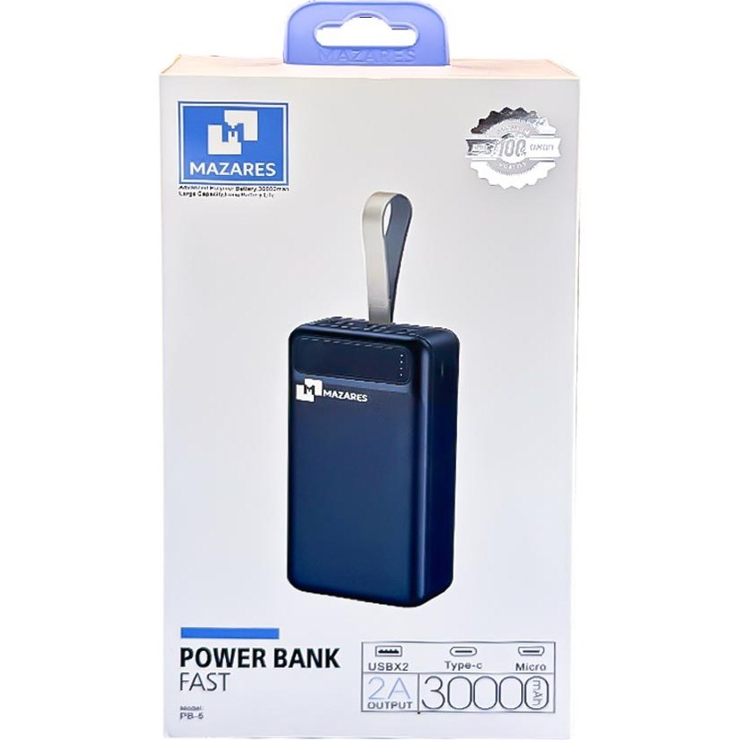 تصویر پاور بانک مازارس  فست MAZARES-30000 MAH-PB-05