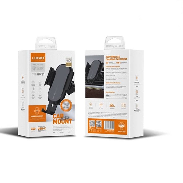 تصویر هولدر و شارژر بی سیم LDNIO MW 15W