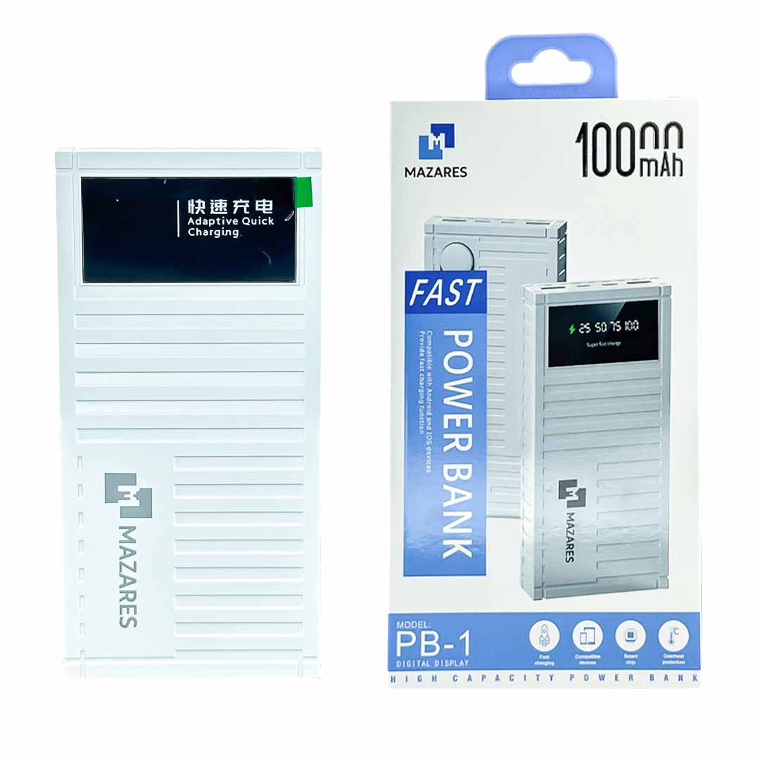 تصویر پاور بانک مازارس MAZARES-10000 MAH-PB-01