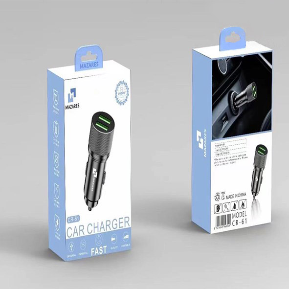 تصویر شارژ فندکی دو پورت مازارس MAZARES-CR-61