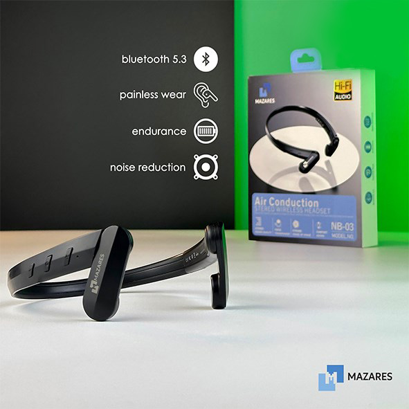 تصویر هندزفری بلوتوث گردنی مازارس MAZARES-NB-03