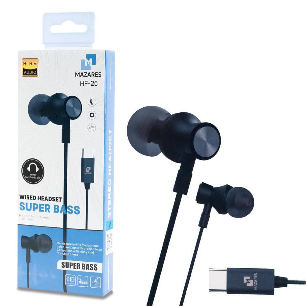 تصویر هندزفری سیم دار تایپ سی MAZARES-HF-25