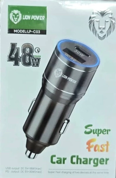تصویر شارژر فندکی LION POWER-C03-48W